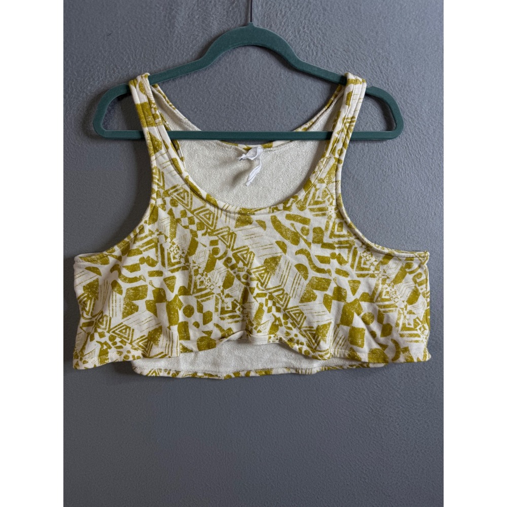AMADI Crop Top Women's Extra Large Geometric‎ Print Tank Sleeveless